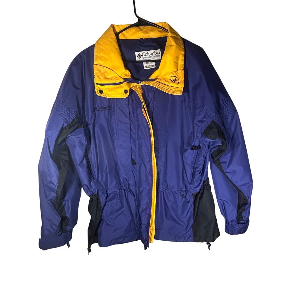 Vintage 90s Columbia Ski Jacket Women’s Large Purple Yellow Colorblock
